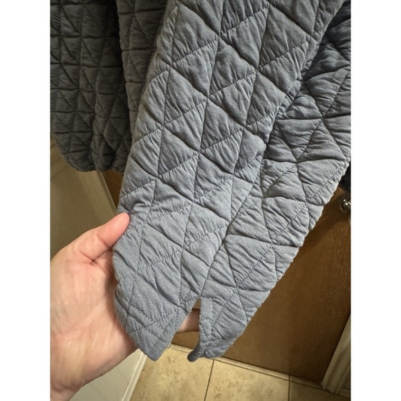 Polygram Boutique Quilted Hoodie Charcoal Gray 1XL Casual Plus Sporty Athleisure - Picture 6 of 9